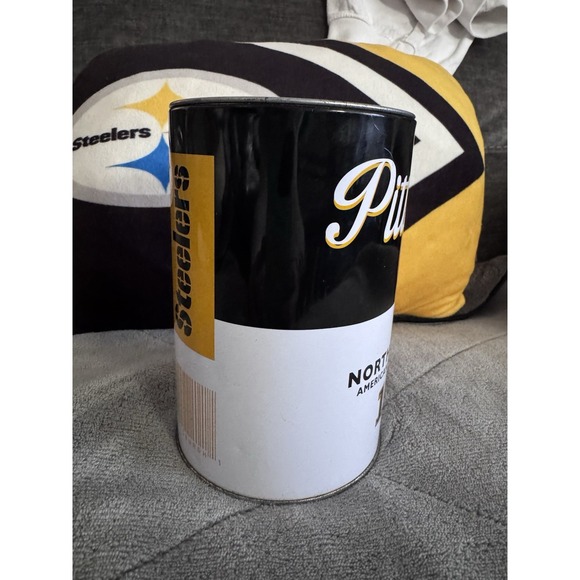 Pittsburgh Steelers Tin Can Piggy Bank 6.5 inches - Picture 4 of 9